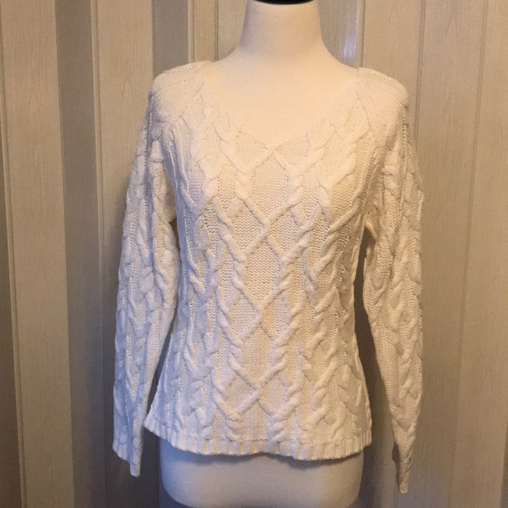 Winter-time white sweater